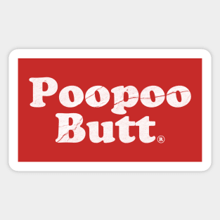 Poopoo Butt. Poop Humor Sticker